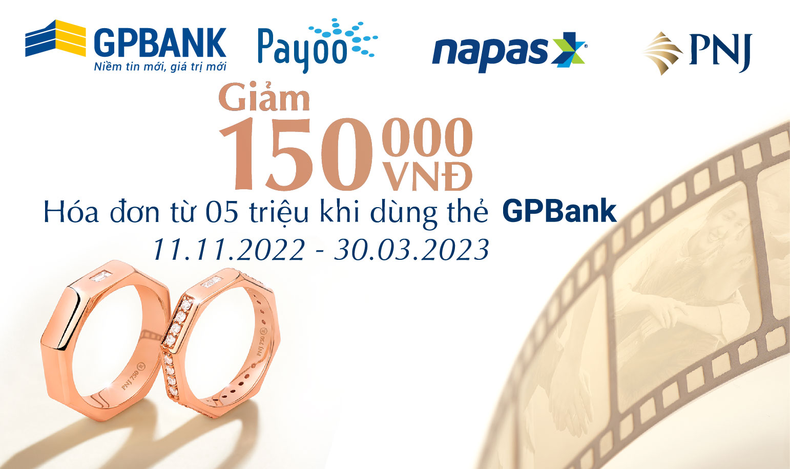 Ưu đãi cho chủ thẻ GPBank tại các cửa hàng PNJ